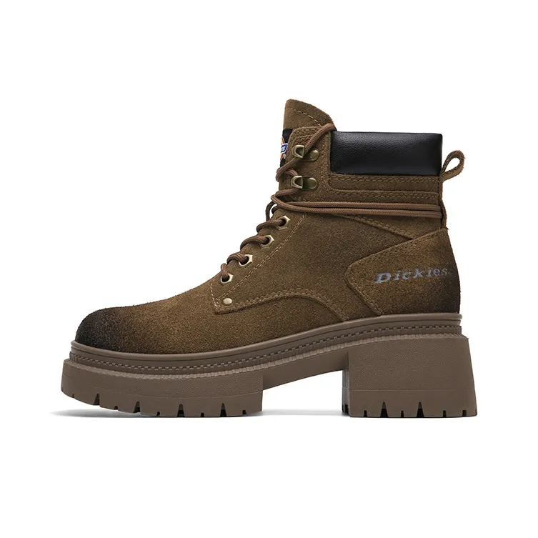 Dickies Британский стиль Удобный Универсальный Короткий Мартин Boot Женские Темно-коричневый