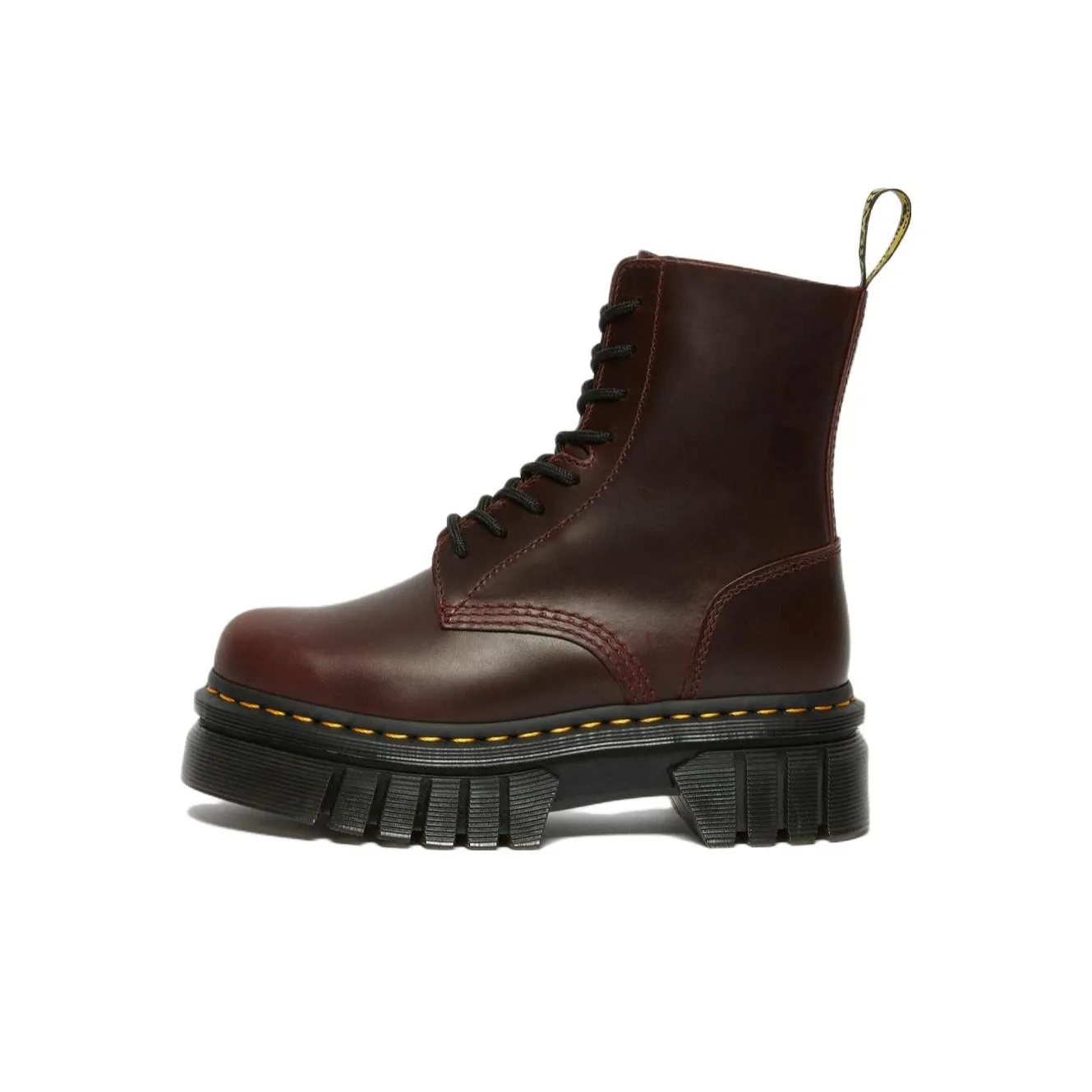 Dr.Martens Audrick Brando Leather Platform Lace Up Boots 'Brown' Women's