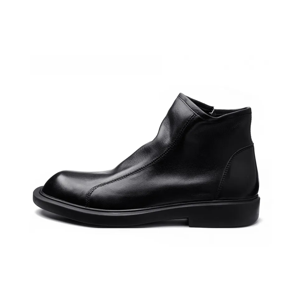 LEYGMENLG Ankle Boots Men's Black/Coffee/Yellow Brown/Silver
