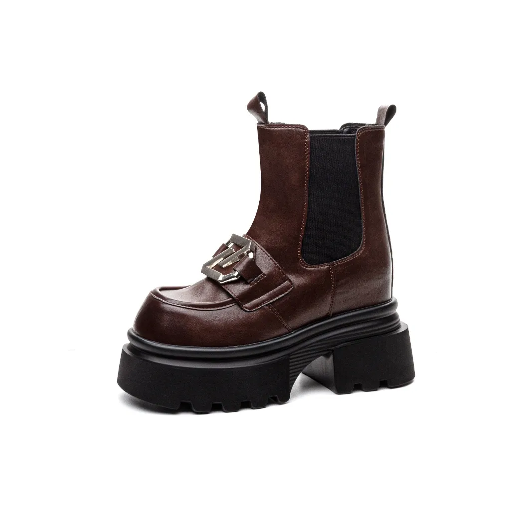 Shoe Cabinet Floral Language Short Chelsea Boots 9CM Women's