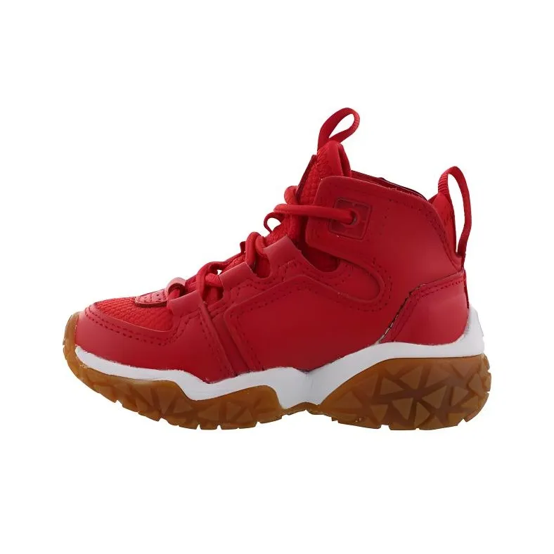 Champion Tank Grid Cushioning Abrasion Resistant Breathable High Top Casual Shoes Women's Red