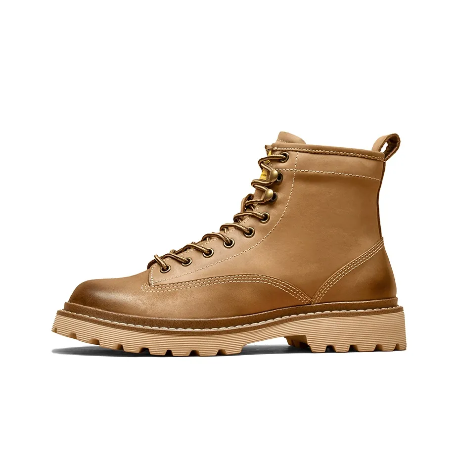 Beau Today Короткий Мартин Boot Мужской Коричнево-желтый