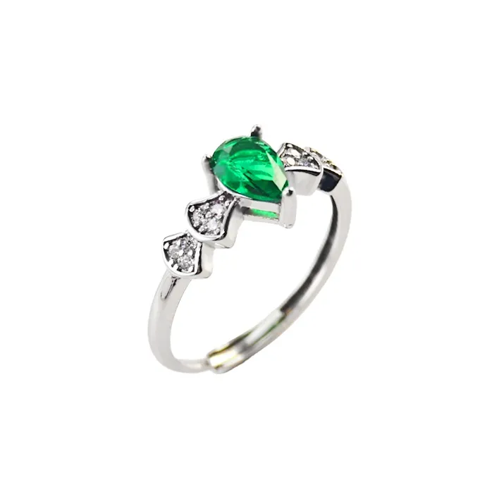 WANBAOYUANZHUBAO Silver 925 Imitation Emerald Rings Women's