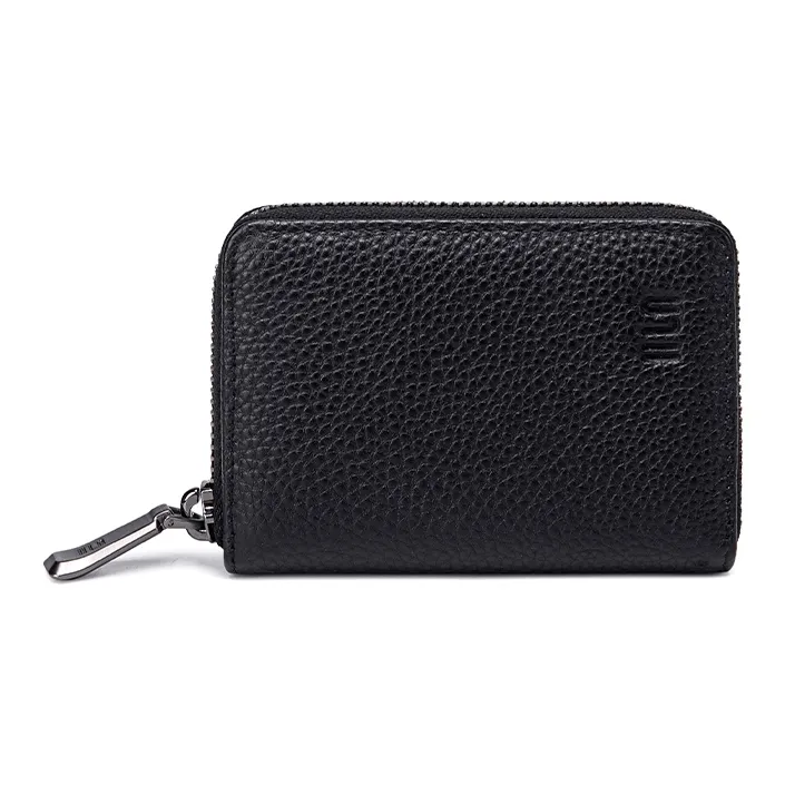 HLA Коровья кожа Держатель для карт Кошелек для монет Стандартный Унисекс Классический Черный Коричневый