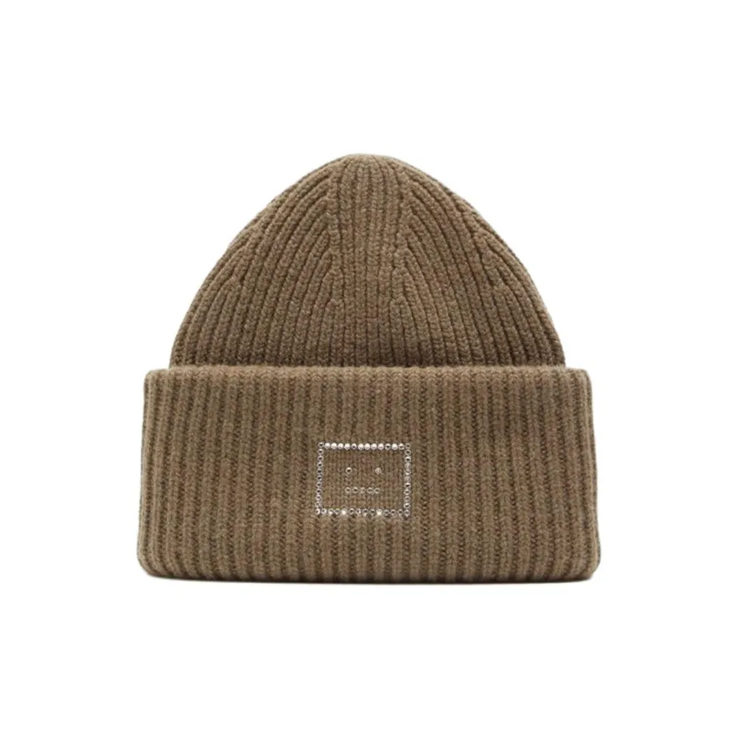 ACNE STUDIOS Шерсть Бини Мужской Хаки Зеленый