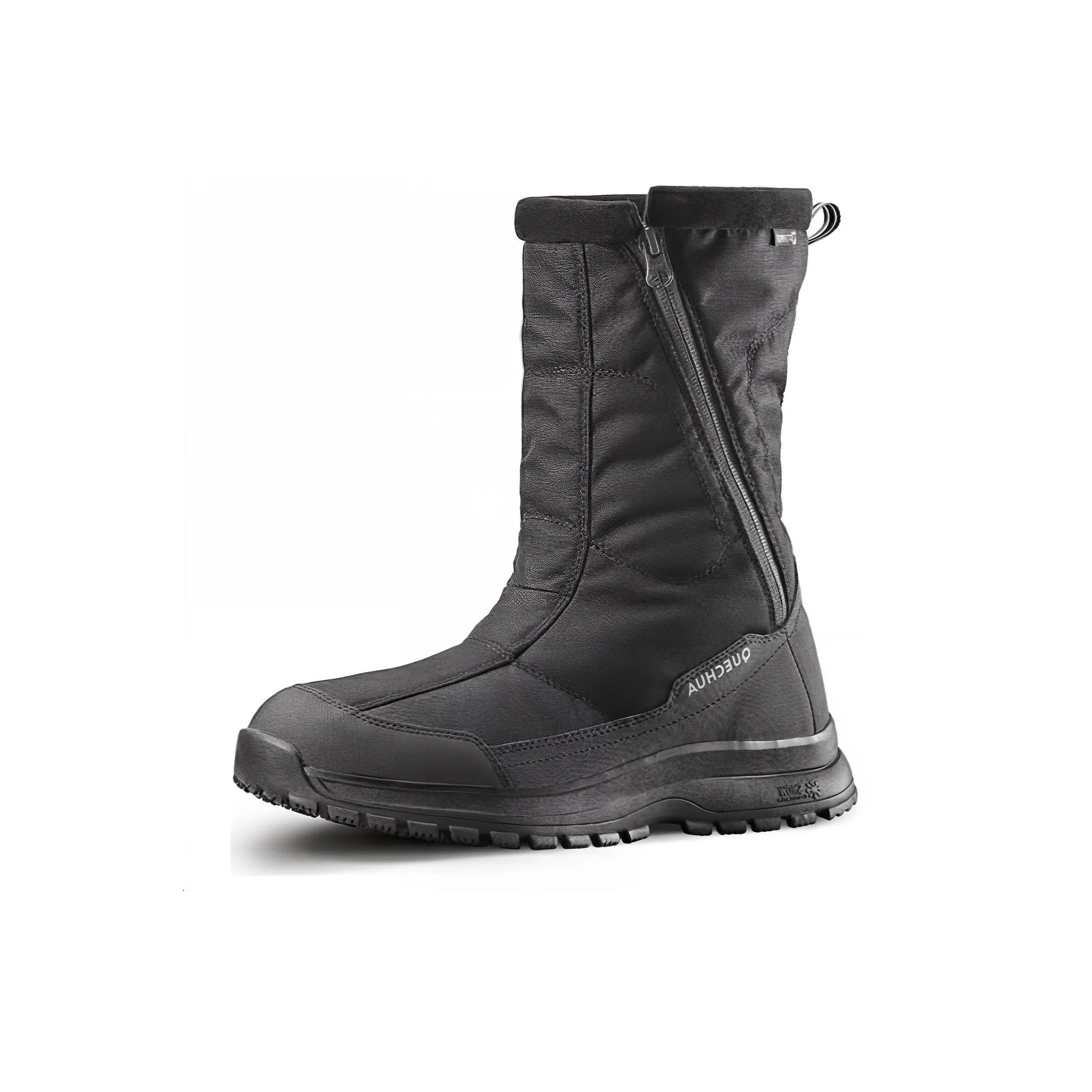 DECATHLON Warm Water-Resistant Slip-Resistant Knee-High Snow Boots Men's Black