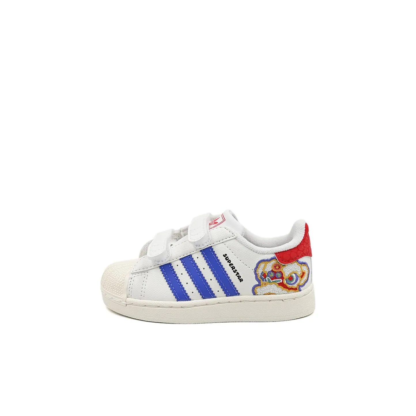 Adidas Originals SUPERSTAR LOW Топ Обувь для малышей Белый Синий Infant и Toddler