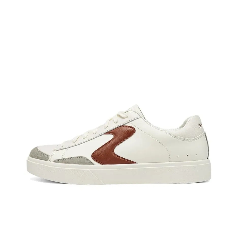 Skechers Court Classics Low Топ Скейтборд Кроссовки Мужские Белые