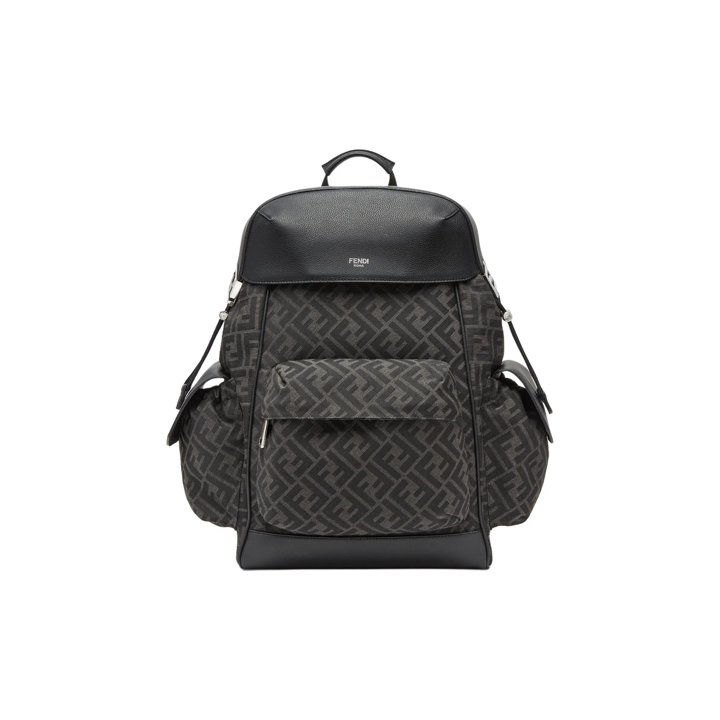 FENDI FF Jacquard Backpack Men's Black