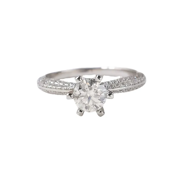 Stone On The Line S925 Silver Moissanite Rings Women's