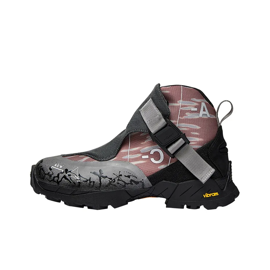 ROA x A COLD WALL* Slip Resistant Ankle Length Outdoor Hiking Boots Unisex Black