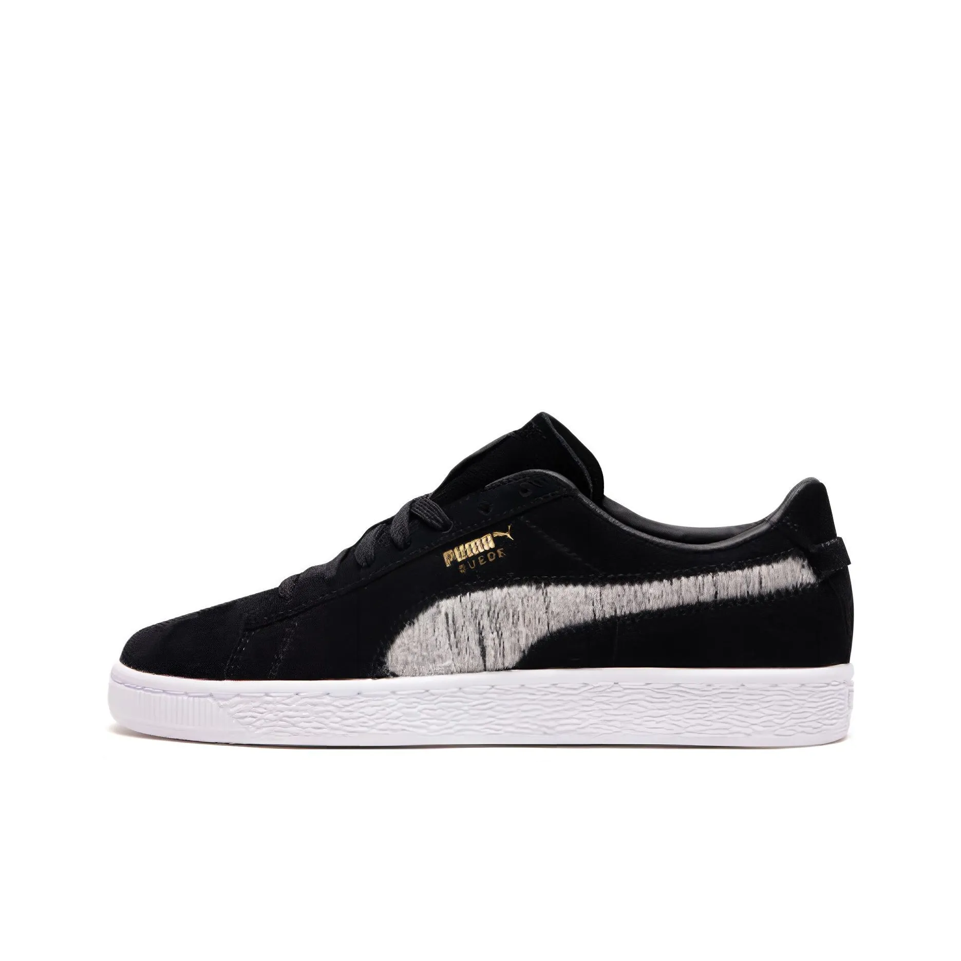 PUMA Suede Ripped Denim Low Top Skateboard Shoes Unisex Black PUMA Замша Рваный Деним Низкие Кроссовки для Скейтбординга Унисекс Черные