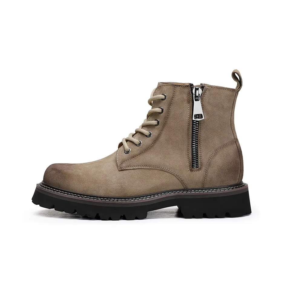 GOLDLION Wear Resistant Slip Resistant Short Outdoor Boots Men's Brown