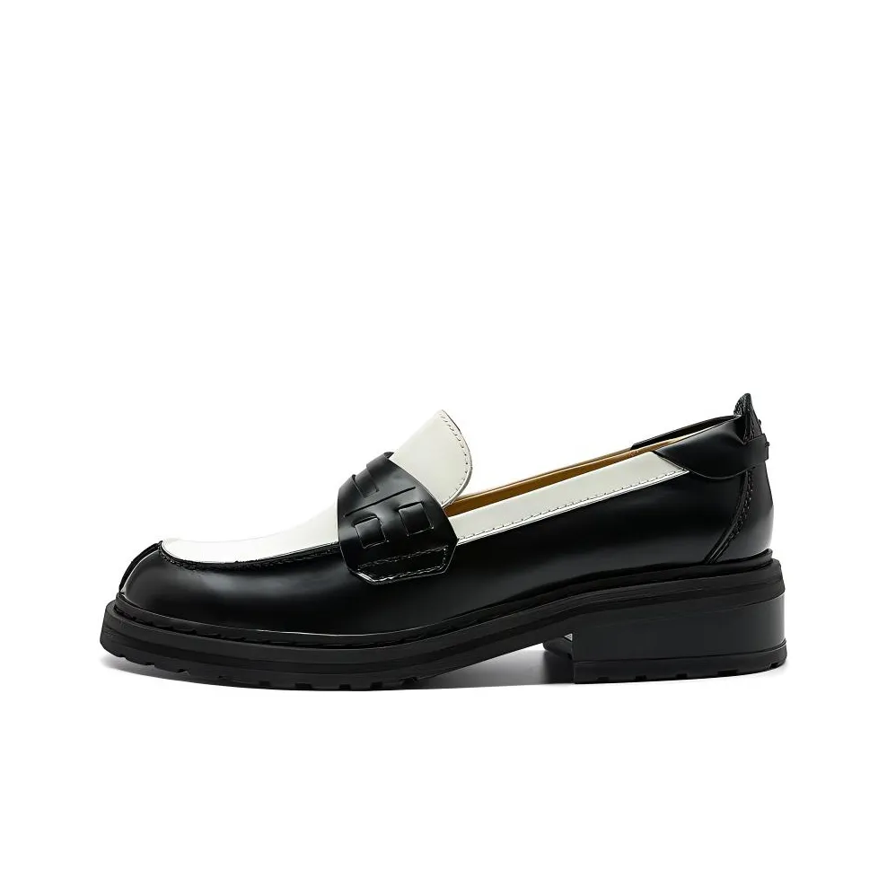 Clarks Loafers 4cm Women's Black White