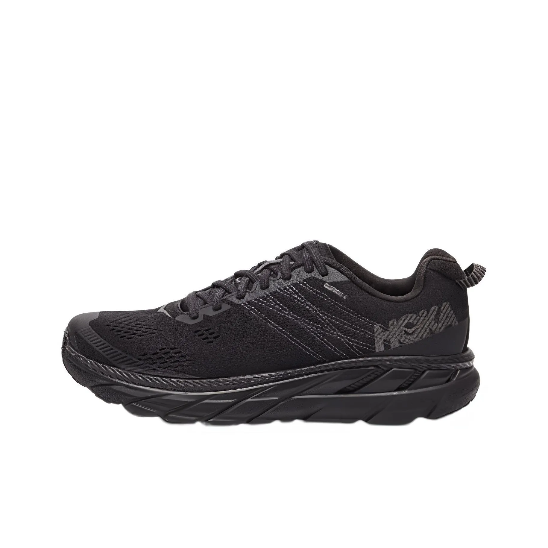 HOKA ONE ONE Clifton 6 Slip-resistant Low Top Casual Running Shoes Men's Black