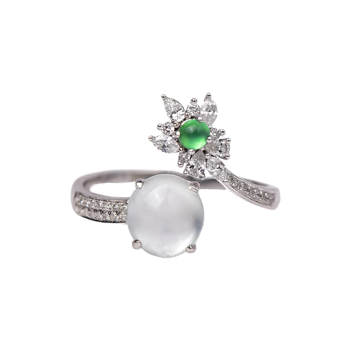 Xiangyan Ice Type Jadeite Rings Women's