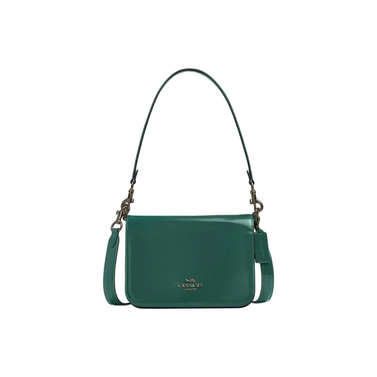 COACH Quinn Cow Leather Crossbody Bag Shoulder Bag Small Size Women's Emerald Green