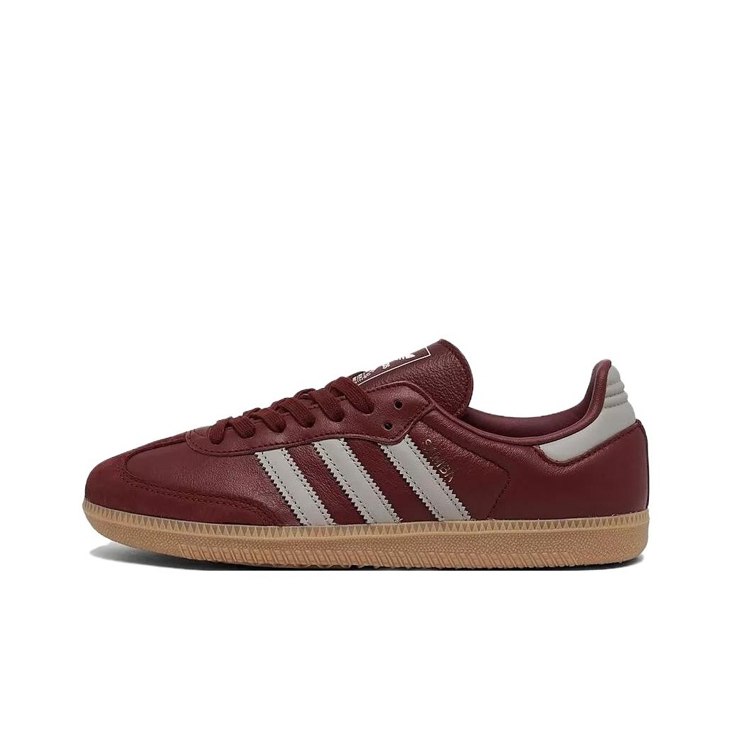 adidas slip on red burgundy