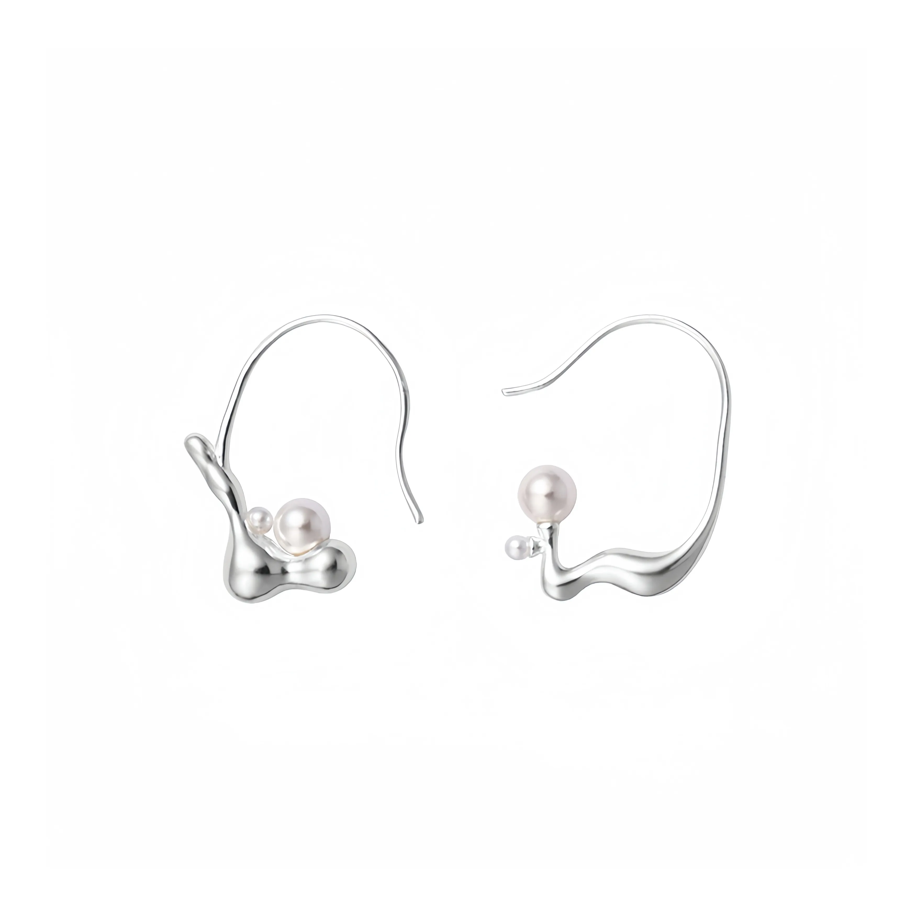 EAR PARTNER 925 Sterling Silver Hoop Earrings Women's