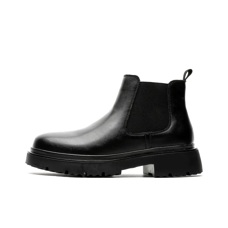 SHUPATE Short Chelsea Boots Men's Black