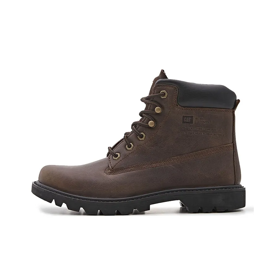 CAT Wear Resistant Slip Resistant Crew Outdoor Boots Unisex Tan