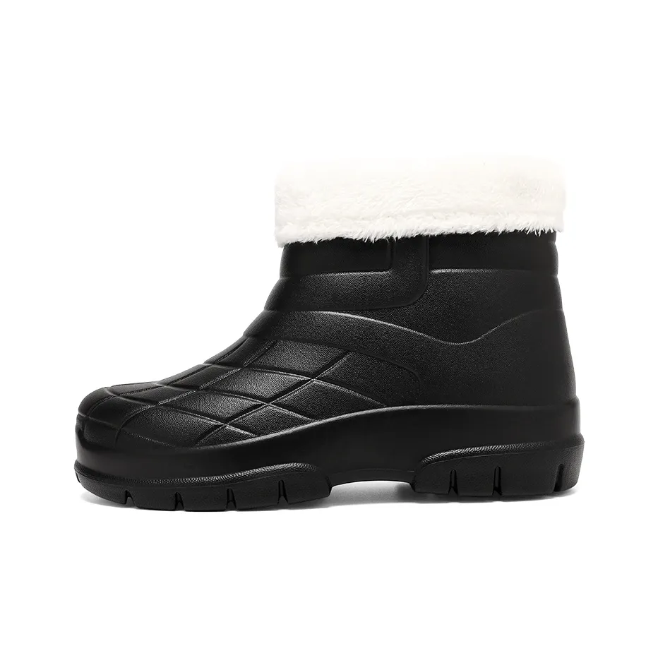 CariteSport Water-Resistant Wear-Resistant Warm Height-Increasing Cushioning Slip-Resistant Knee-High Rain Boots Unisex