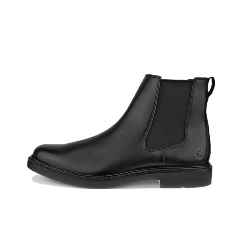 Ecco Short Chelsea Boots Men's Black