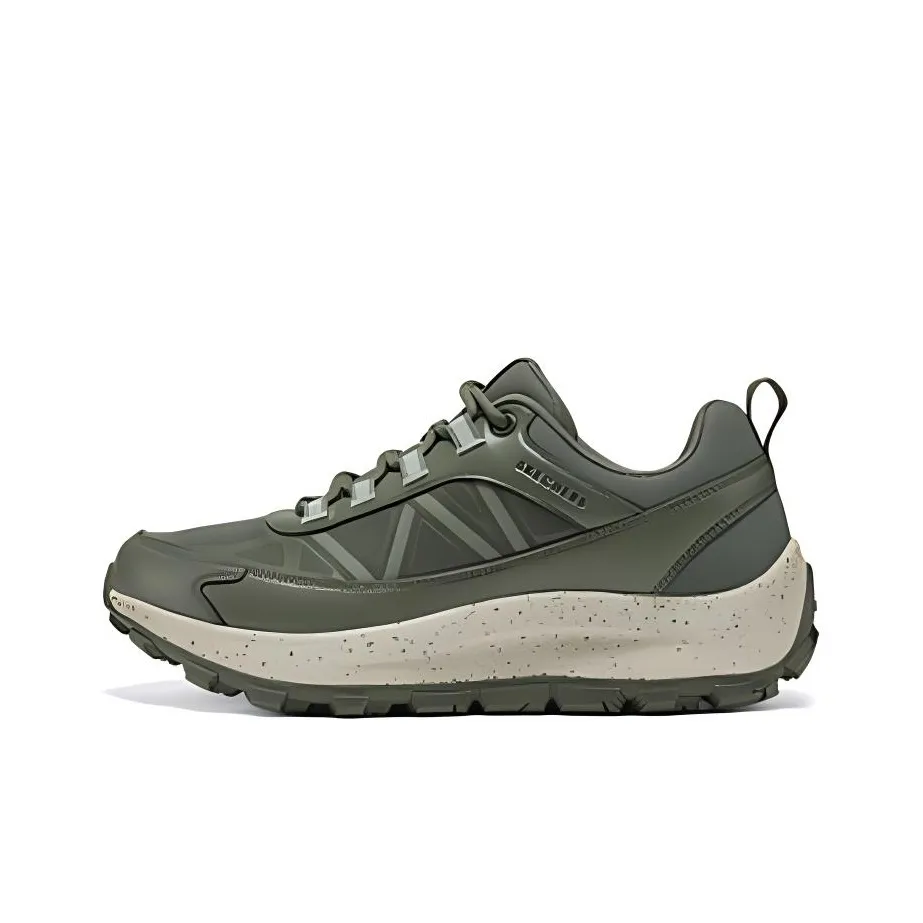 Skechers OUTDOOR Low Top Casual Running Shoes Men's Olive Green