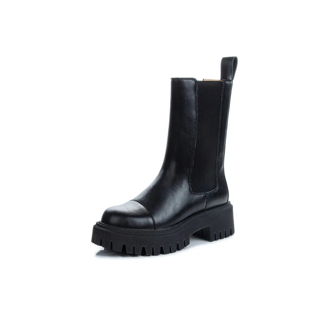 Lady's House Short Chelsea Boots 5cm Women's Black