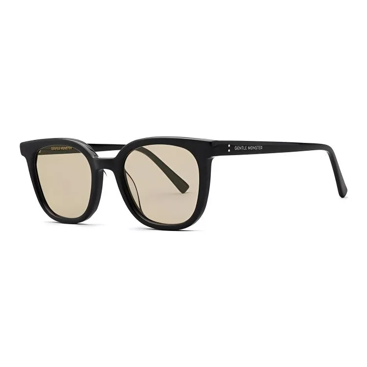 GENTLE MONSTER Acetate Square Sunglasses Unisex Ink Black/Brown