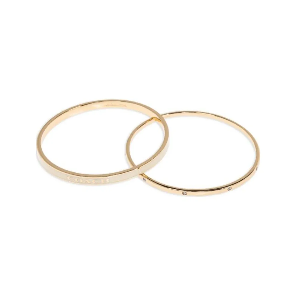 COACH Crystal embellished Bracelets Set Of Two
