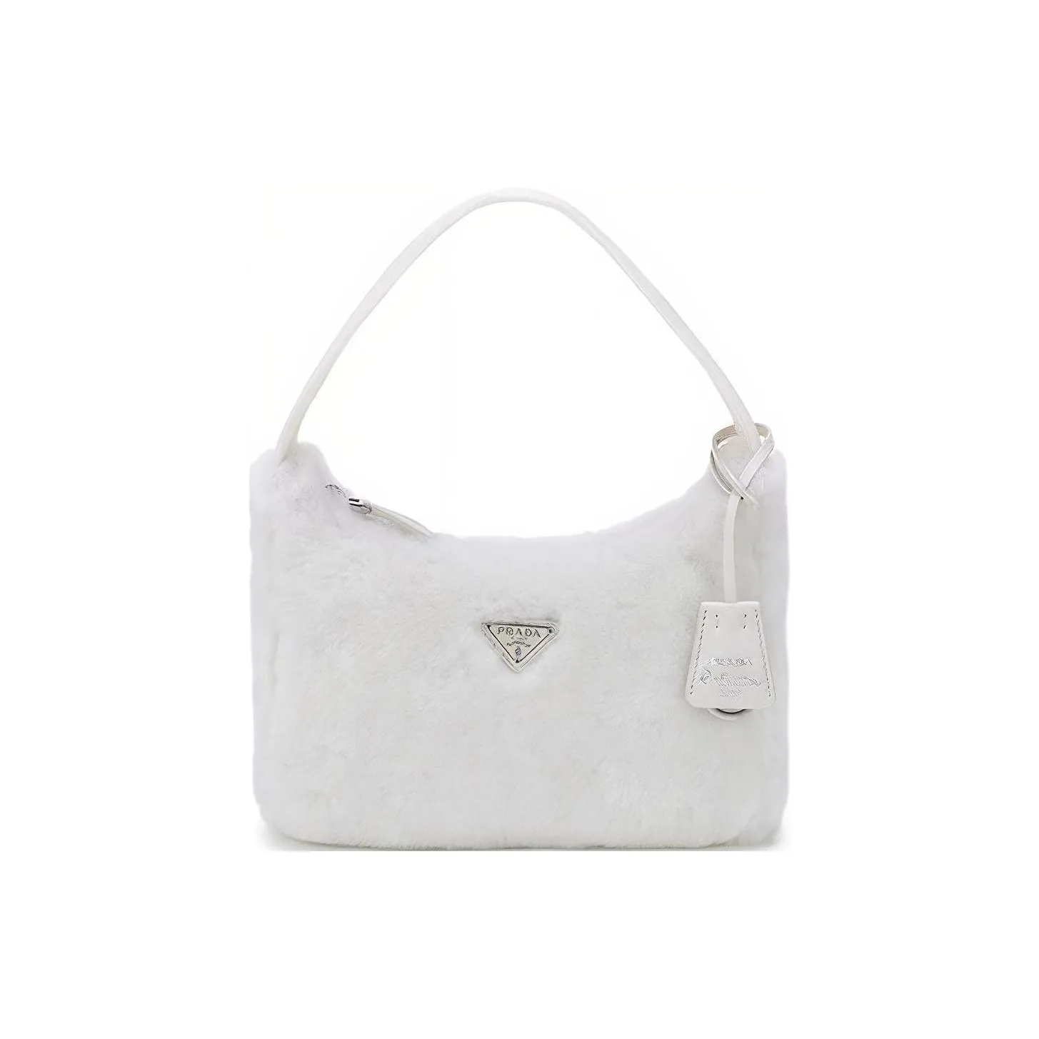 PRADA Fur Shoulder Bag, Handbag, Shoulder Bag Women's White