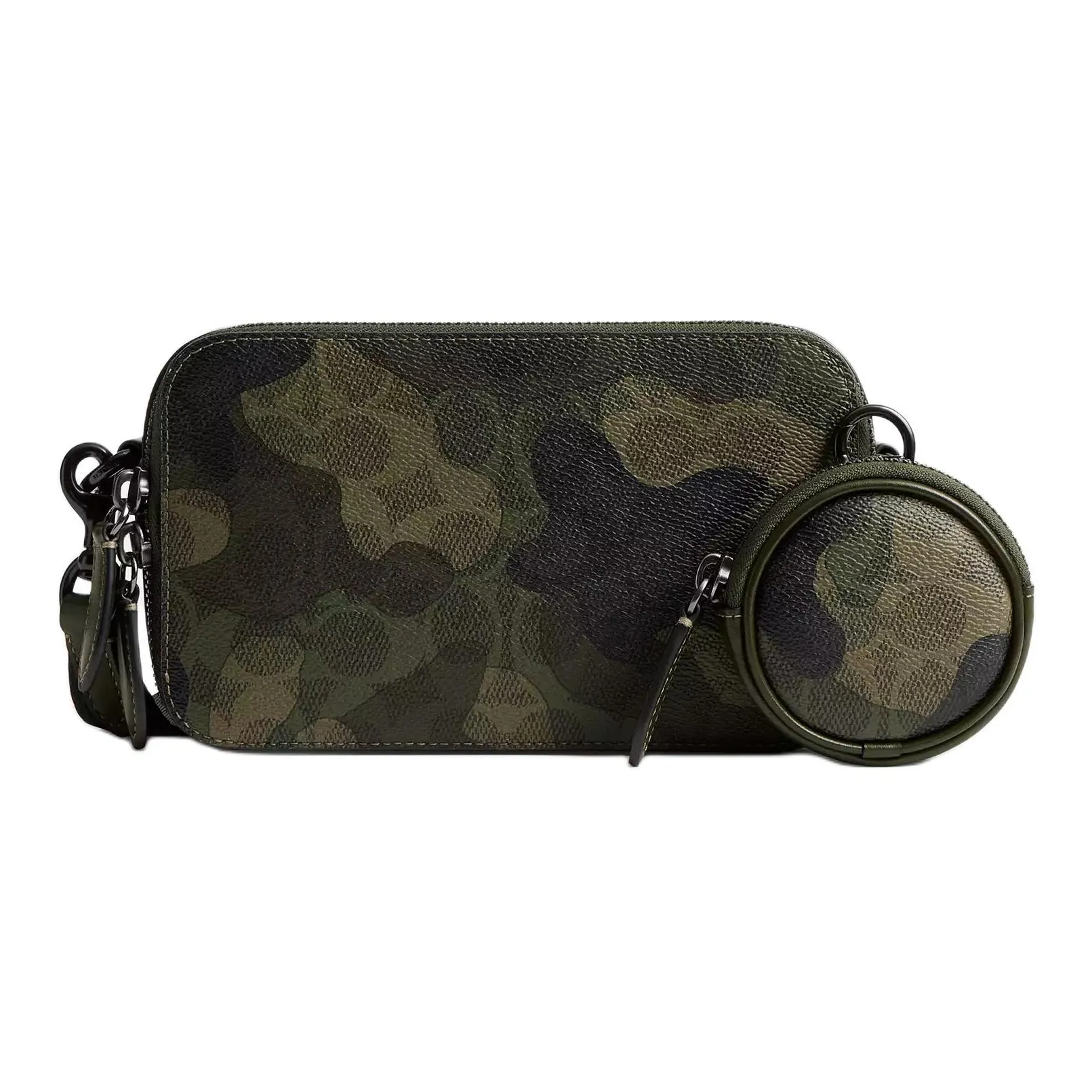 COACH Charter Покрытый холст Сумка через плечо Сумка на плечо Маленькая Мужская Зеленая