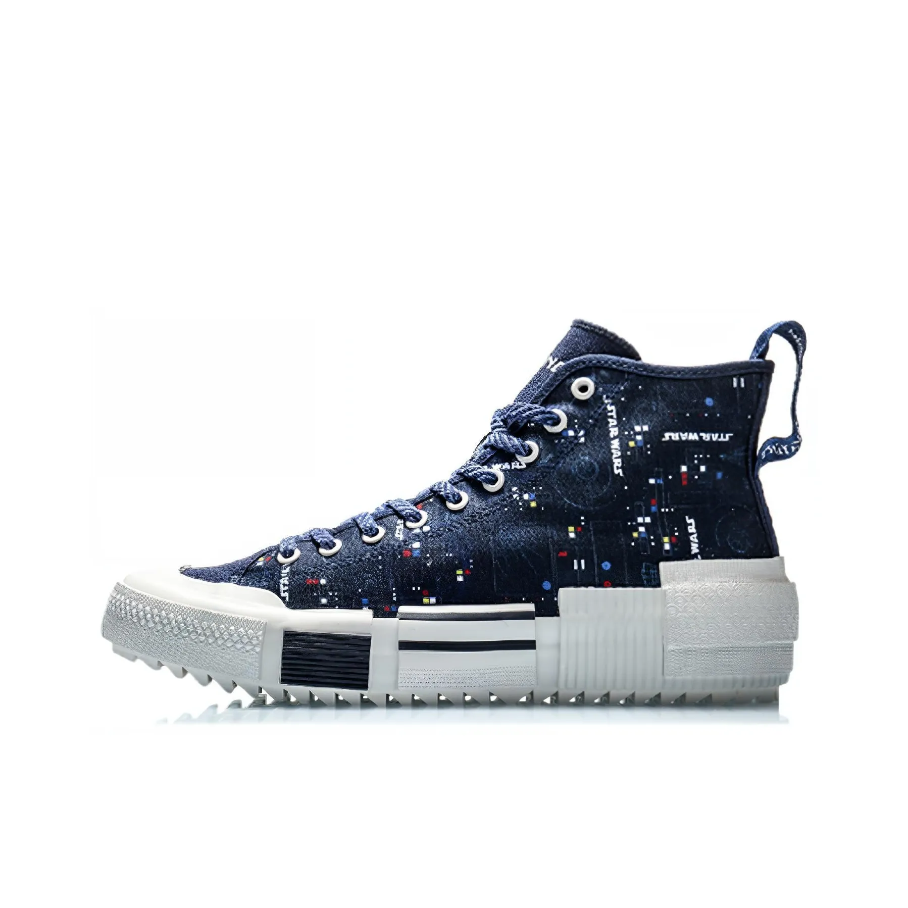 LiNing Покрытие против скольжения устойчивое к износу легкие высокие кроссовки для скейтбординга мужские темно-синие