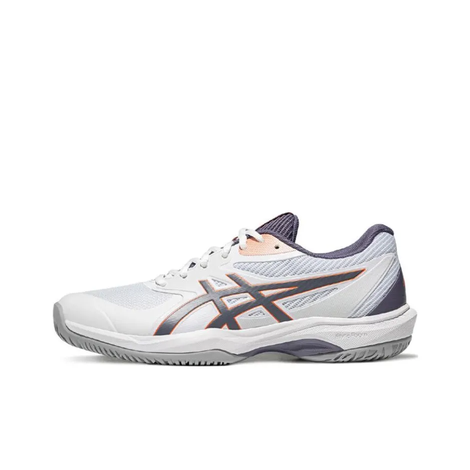 Asics GAME FF Abrasion Resistant, Breathable, Lightweight Low Top Tennis Shoes Men's White Gray