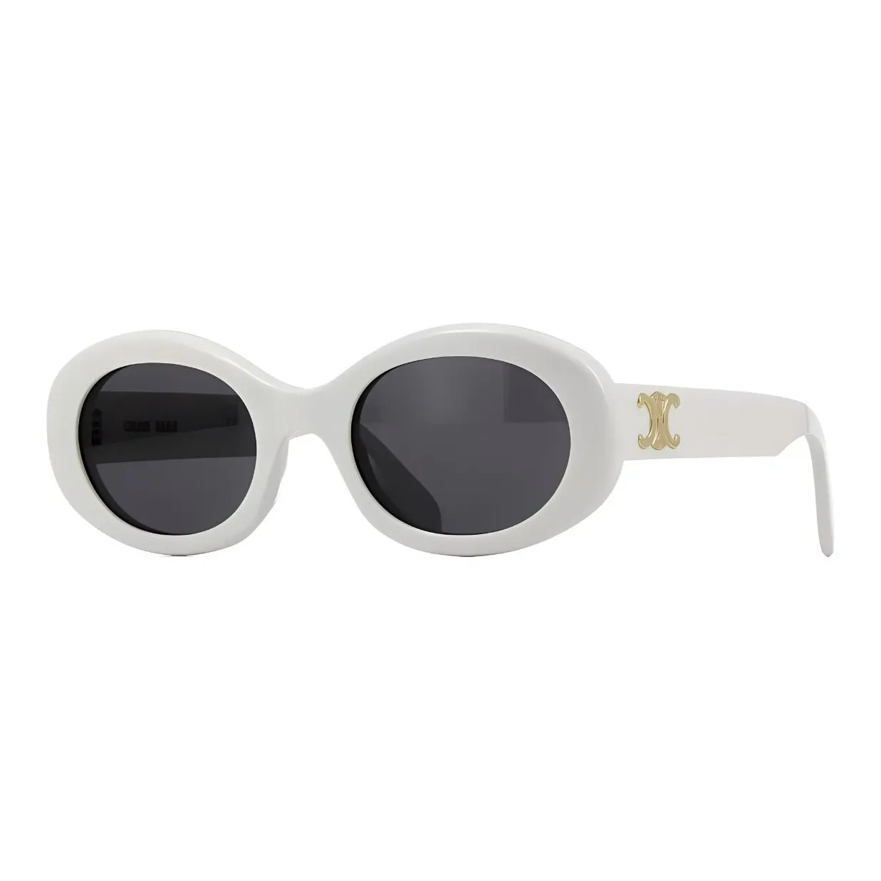 CELINE Plate Frame Butterfly Sunglasses Women's White
