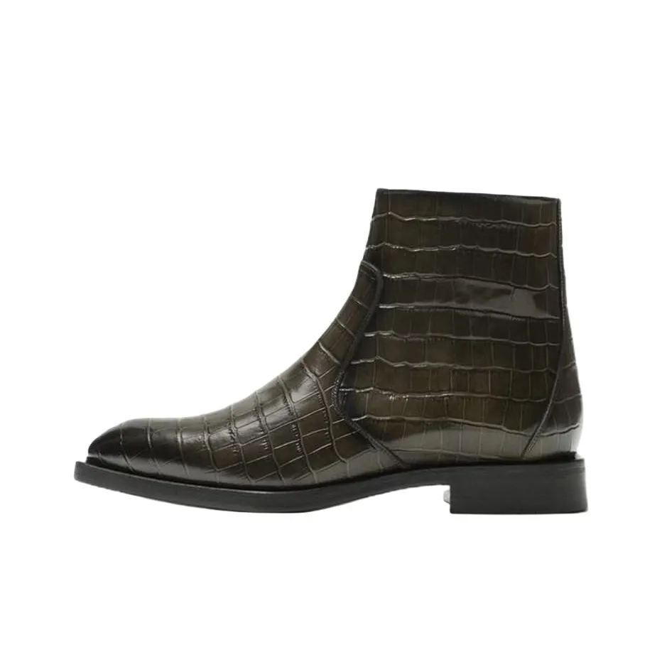 ZARA Ankle Boots Men's Green