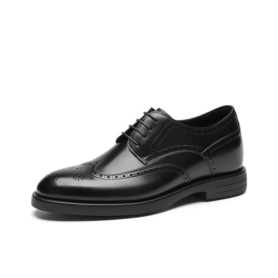 SAINT ANGELO Dress Shoes Men's Low Top Dark Coffee/Black
