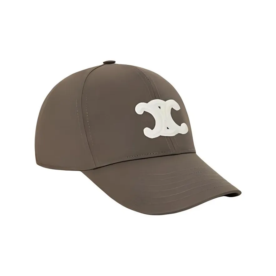 CELINE Cotton Baseball Caps Women's Coffee