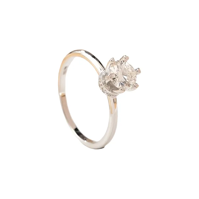 Stone On The Line S925 Silver Moissanite Rings Women's