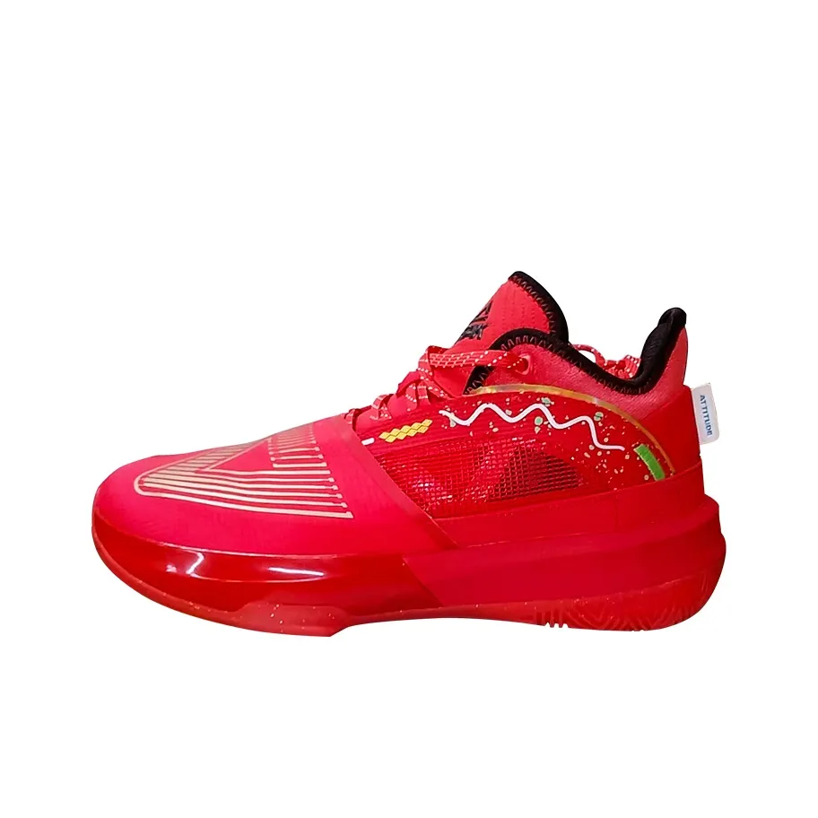 PEAK State Extremely Large Triangle 1.0 Basketball Shoes Men's Mid Top Red