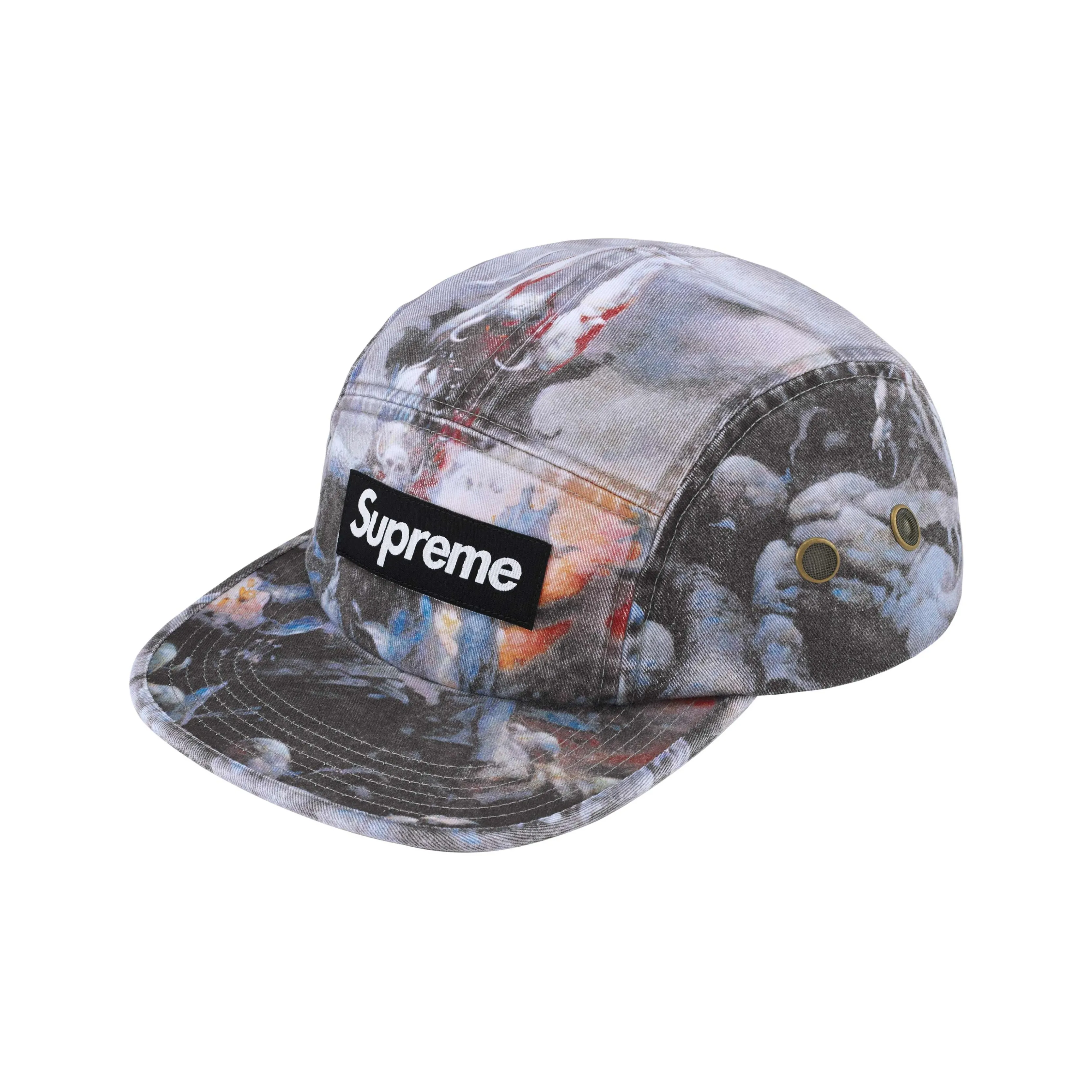 Supreme 100% хлопок саржа хлопковая ткань кепки унисекс черный оранжевый
