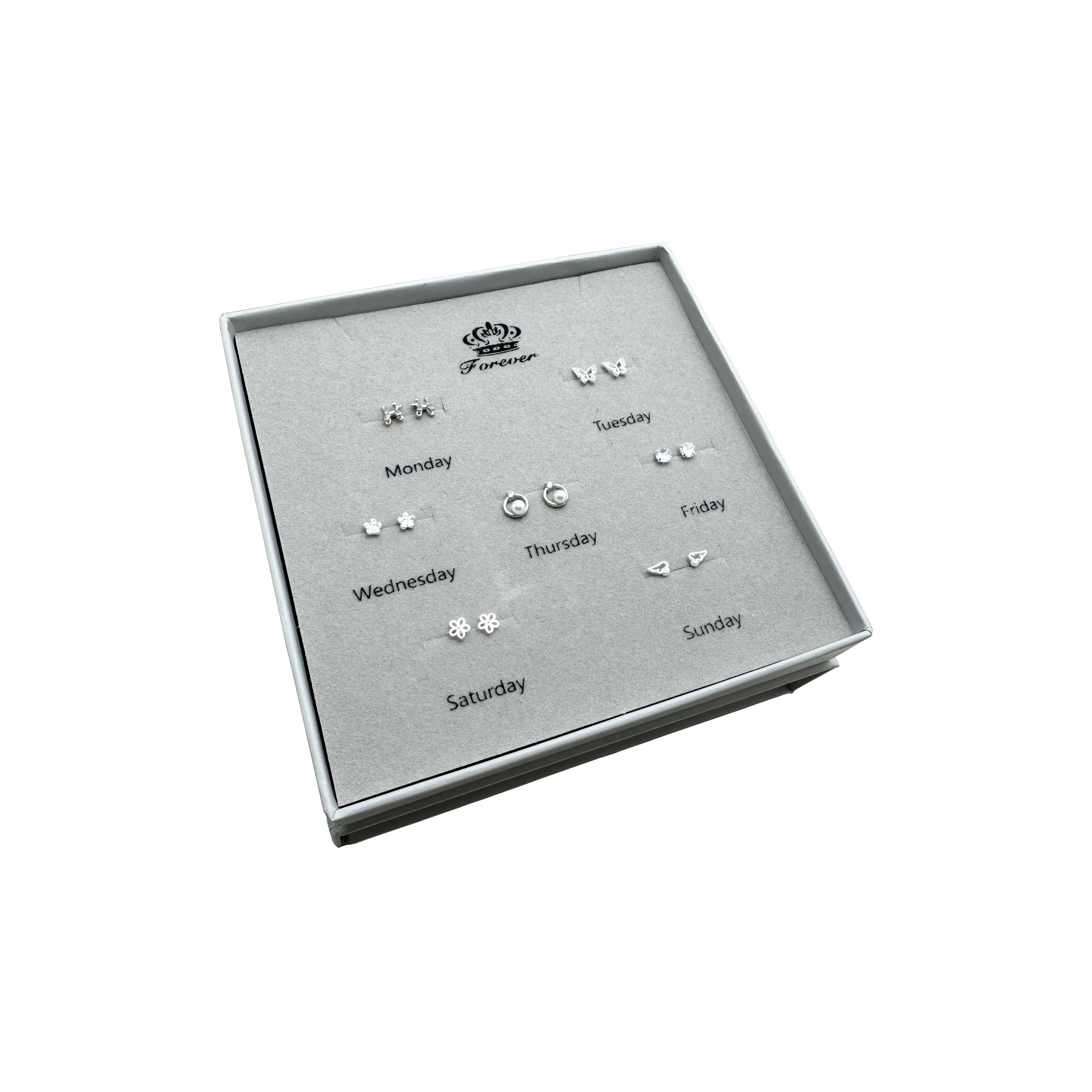 ERXI Сплав 925 пробы стерлинговое серебро серьги-гвоздики женские