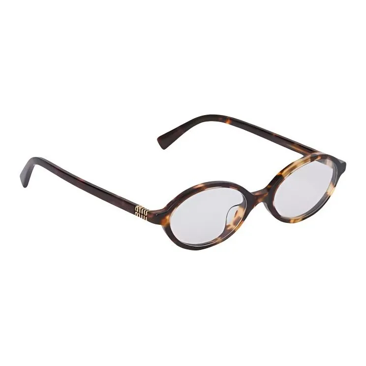 MIU MIU Oval Sunglasses Men's Tortoiseshell