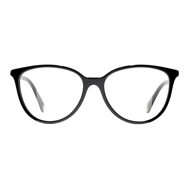CHANEL Acetate Butterfly Eyeglass Frames Women's Black