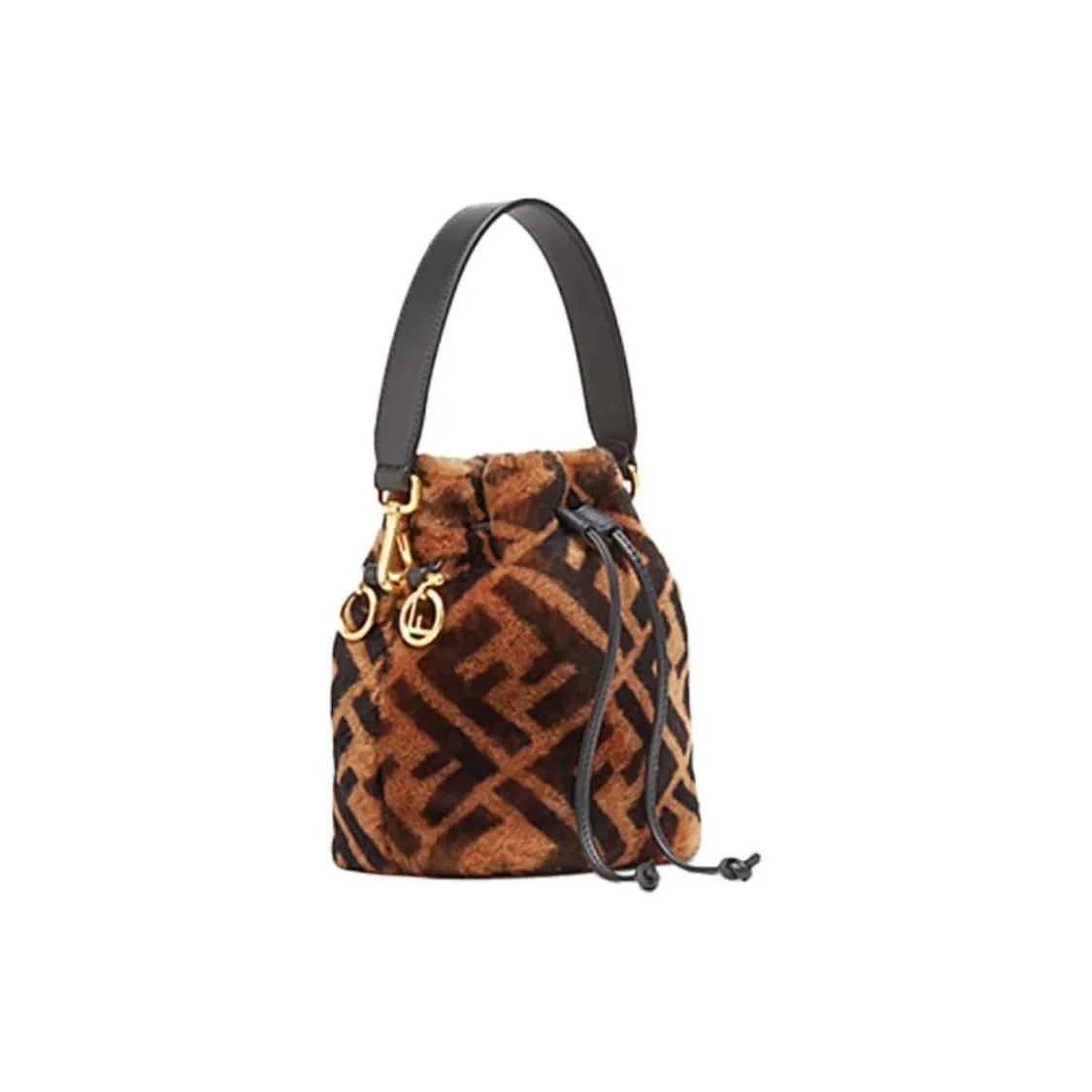 FENDI Mon Tresor Mini Bag In Brown Sheepskin Brown
