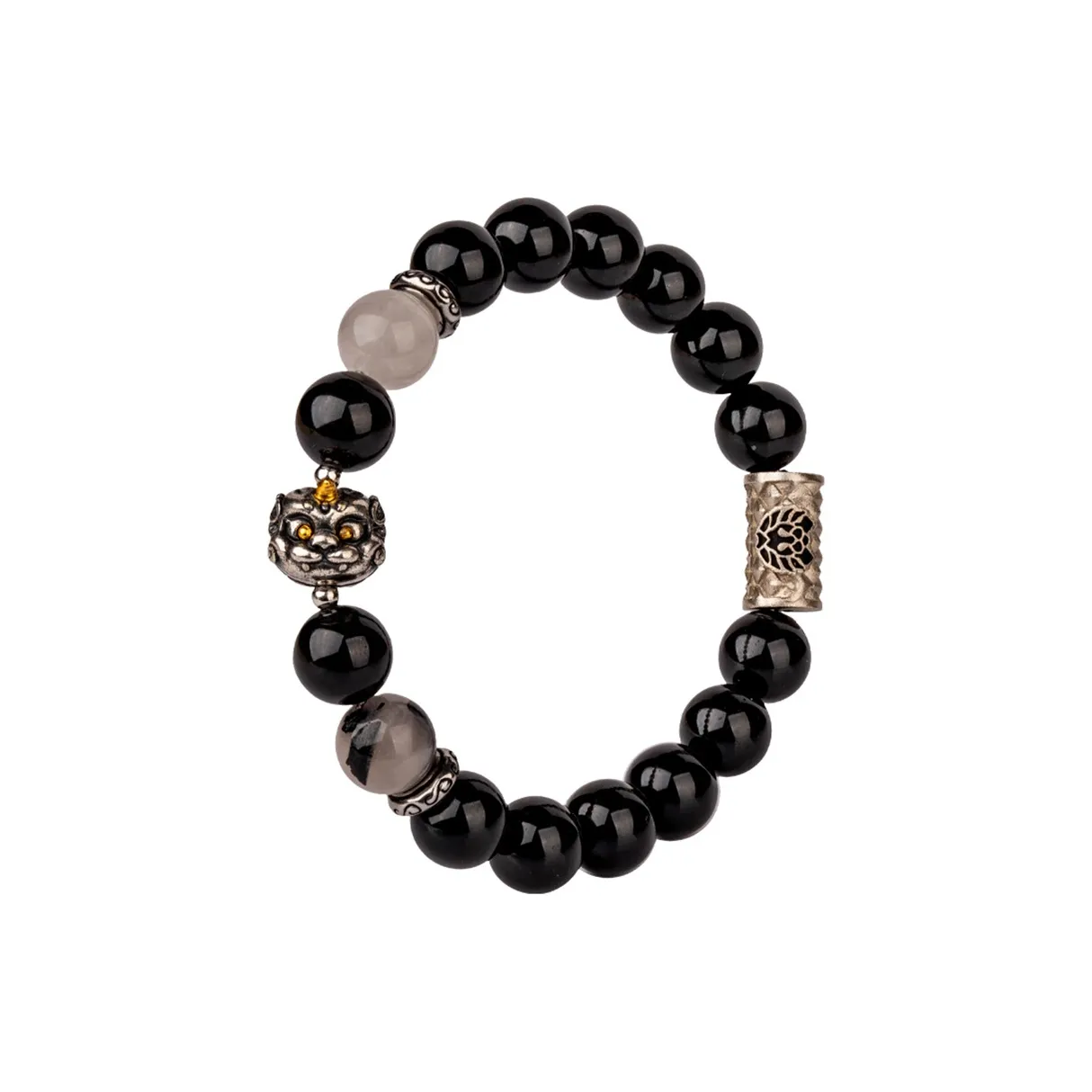 Rastaclat Agate Small Lion Beaded Bracelet Unisex