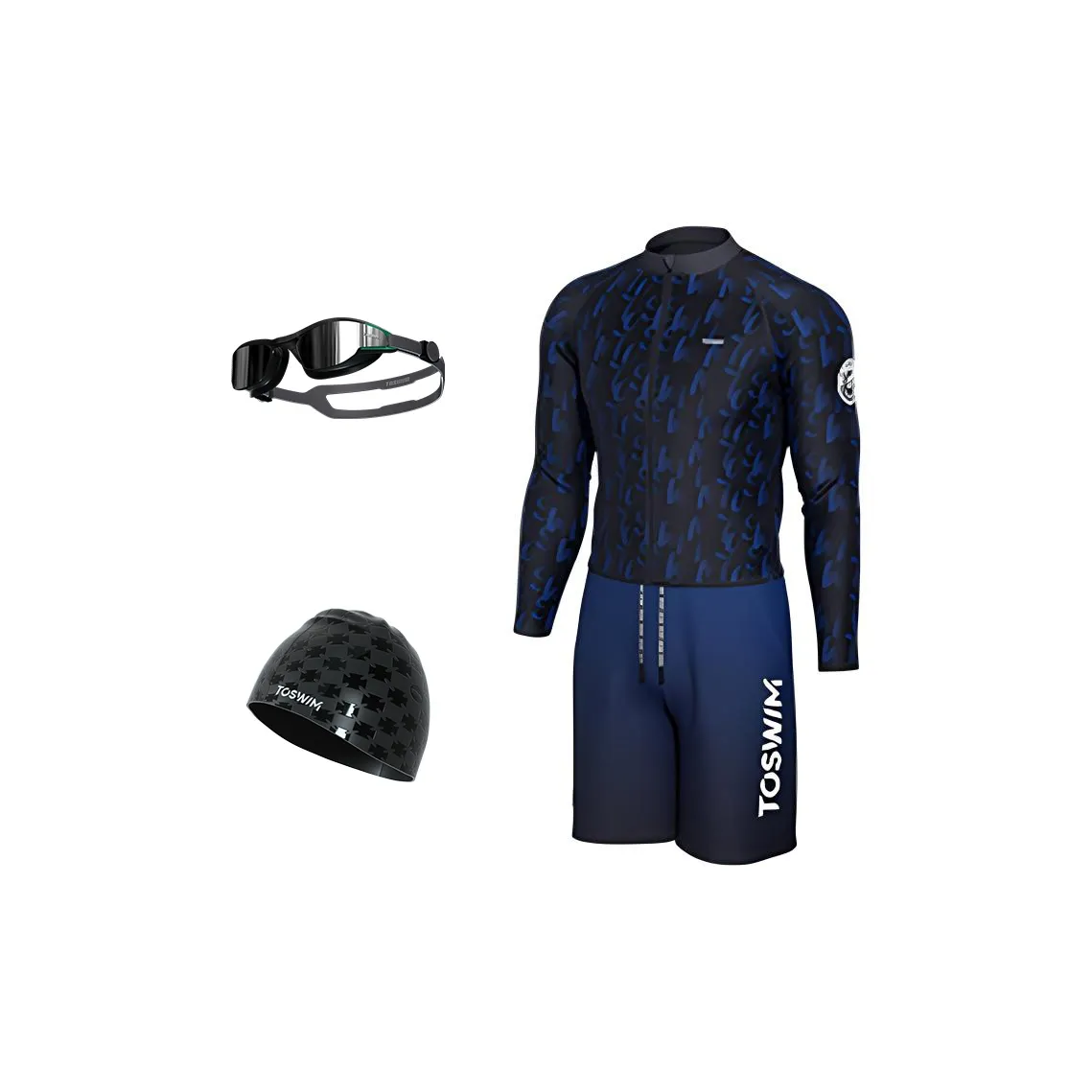 TOSWIM Swim Set Swim Three Piece Set Men's