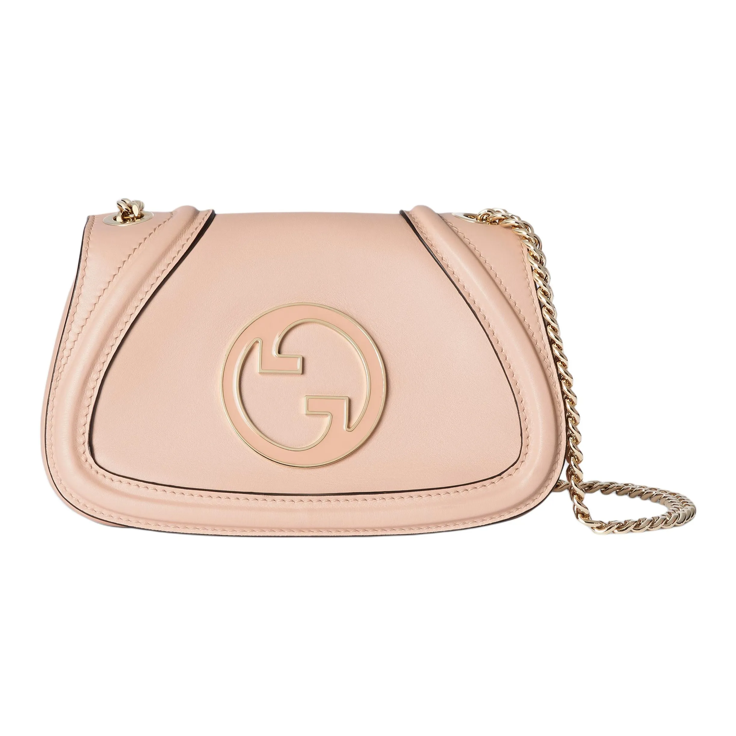 GUCCI Blondie Leather Shoulder Bag Mini Women's Light Pink