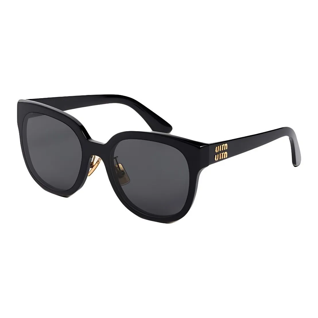 MIU MIU Acetate Square Sunglasses Women's Black